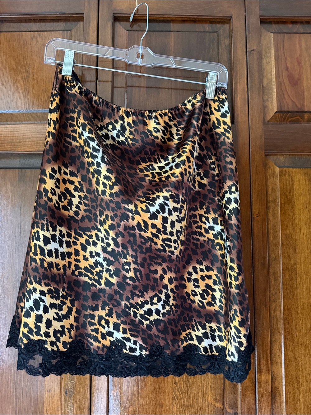 Vintage Victoria Secret leopard satin skirt